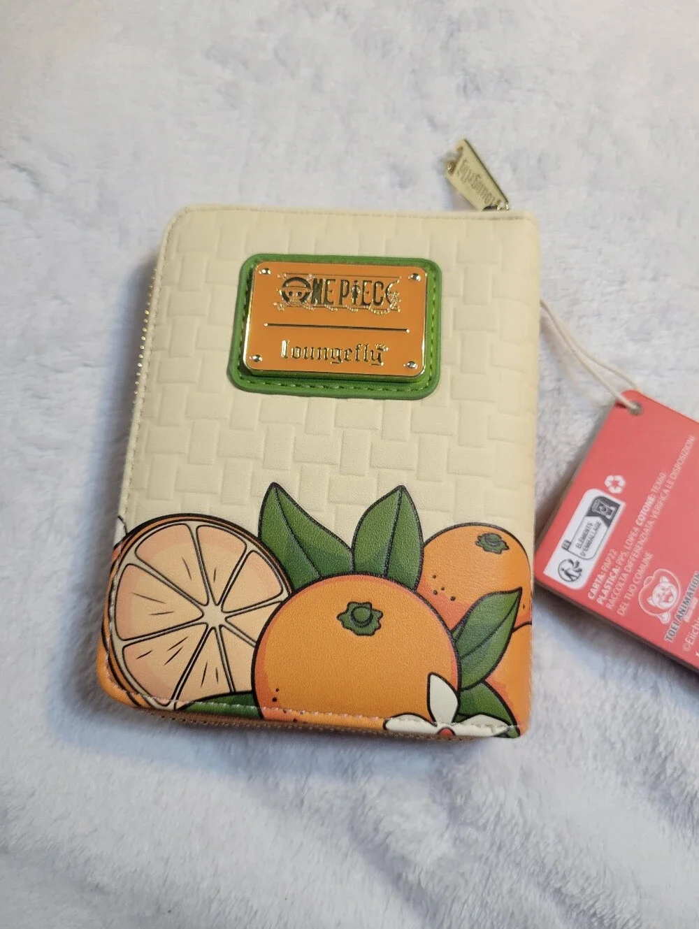 One Piece Loungefly Mini Backpack And Wallet Set Nami Tangerine NWT
